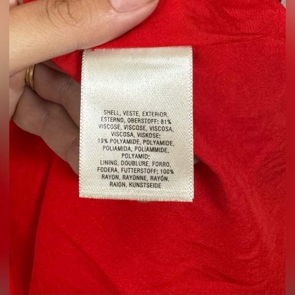 Anthropologie Maeve Juliet Corseted Textured Mini Dress in Red Women’s US Size 8 - Picture 9 of 16